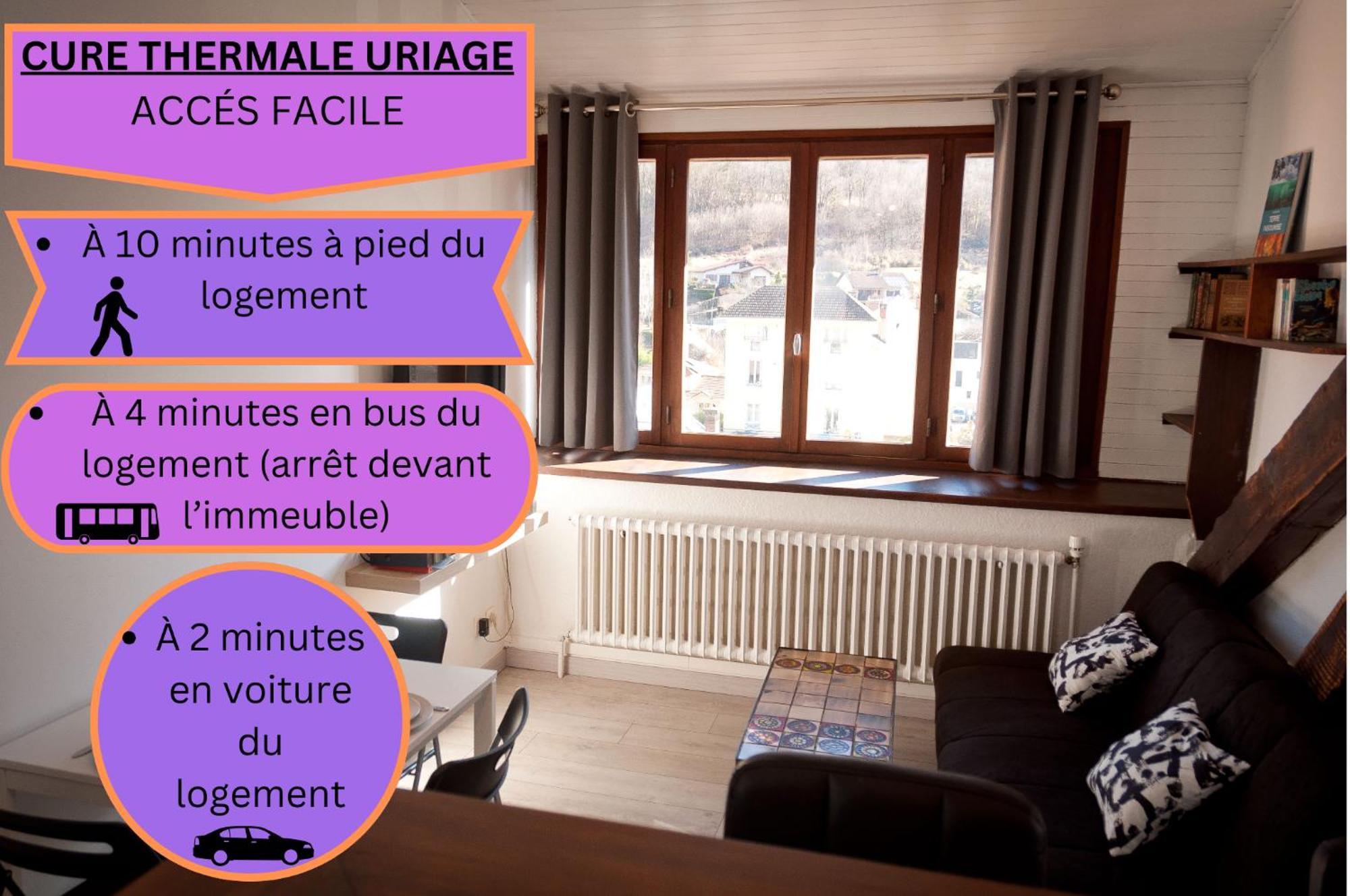 Le T2 Douillet D'Uriage - Residence Le Louvre - Cure Thermale Uriage- Proche Chamrousse - Jusqu'A 3 Personnes - Region Agreable En Toute Saison Vaulnaveys-le-Haut Esterno foto